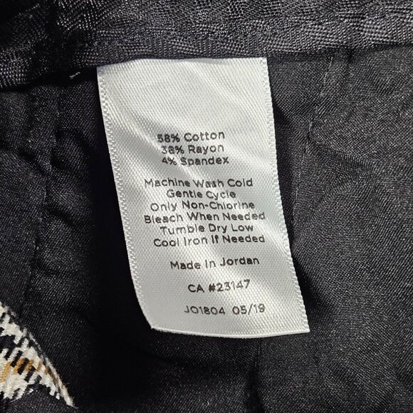 Talbots Pants Womens 16 Black Colton Check Hampshire Ankle Curvy Straight Leg - Picture 3 of 8